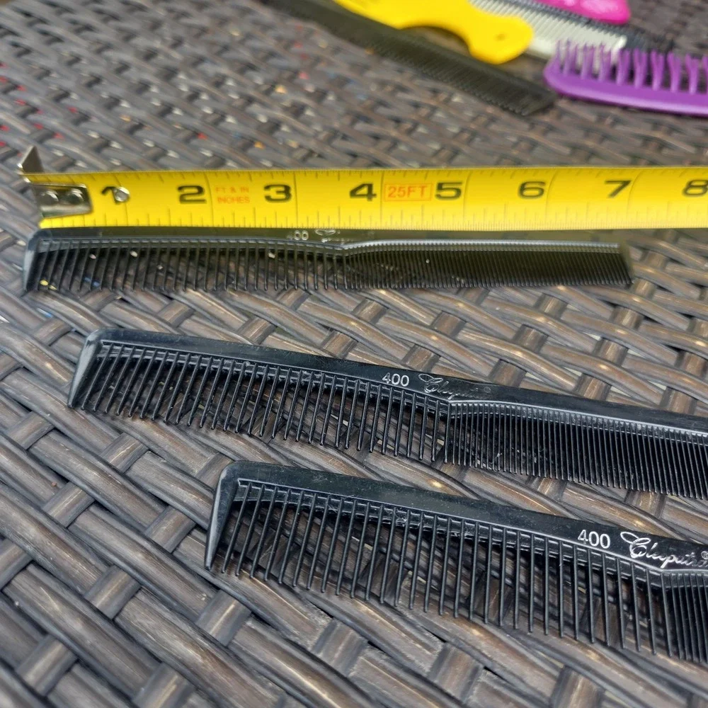 Vintage Black Cleopatra Styling Combs #400 Lot Of Three